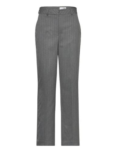 Slfmyla Hw Wide Pant Mgm Stripe Noos Bottoms Trousers Suitpants Grey S...