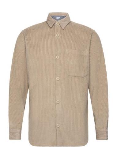 Jjkendrick Cord Overshirt Ls Tops Overshirts Beige Jack & J S