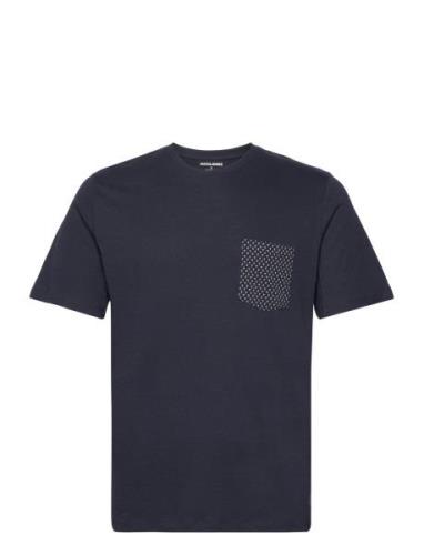 Jjkota Tee Ss Crew Neck Tops T-Kortærmet Skjorte Navy Jack & J S