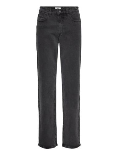 Objsava Mw Blk Straight Slit Jeans 124 Bottoms Jeans Straight-regular ...