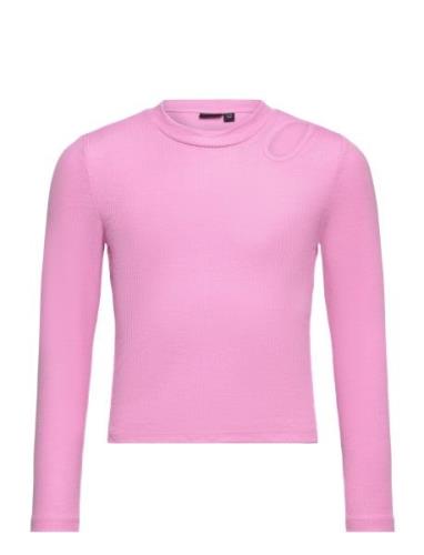 Nlfkouise Ls Short Top Tops T-shirts Long-sleeved T-Skjorte Pink LMTD