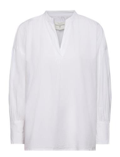 Light Shirt Poplin Tops Shirts Long-sleeved White Moshi Moshi Mind