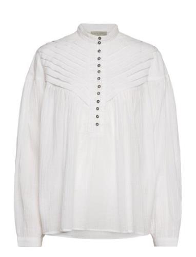 Etty Blouse Tops Blouses Long-sleeved White HUNKYDORY