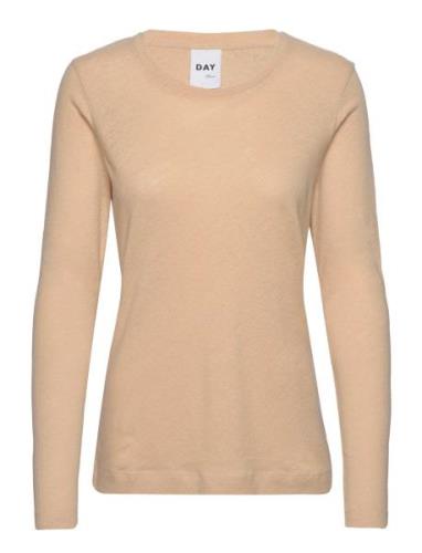 Athena - Linen Mix Tops T-shirts & Tops Long-sleeved Beige Day Birger ...