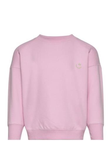 Smiley Sweatshirt Tops Sweatshirts & Hoodies Sweatshirts Pink Tom Tail...