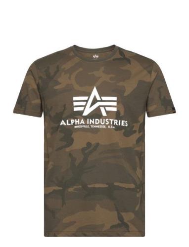 Basic T-Shirt Camo Designers T-Kortærmet Skjorte Khaki Green Alpha Ind...