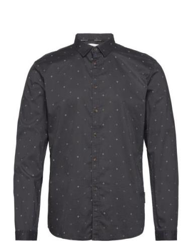 Printed Shirt Tops Shirts Casual Navy Tom Tailor