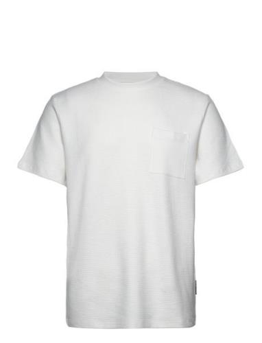 Structured Tops T-Kortærmet Skjorte White Tom Tailor
