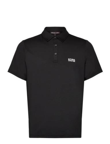 Golf Chest Logo Polo Tops Polos Short-sleeved Black Michael Kors
