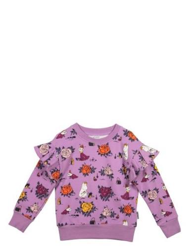 Roses Sweatshirt Tops Sweatshirts & Hoodies Sweatshirts Purple Martine...