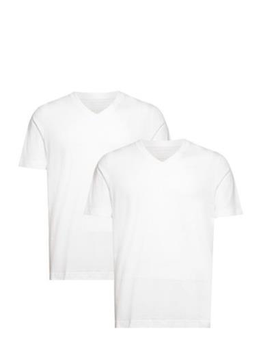 Double Pack V-Neck Tee Tops T-Kortærmet Skjorte White Tom Tailor