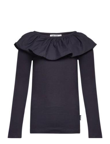 Renate Tops T-shirts Long-sleeved T-Skjorte Black Molo