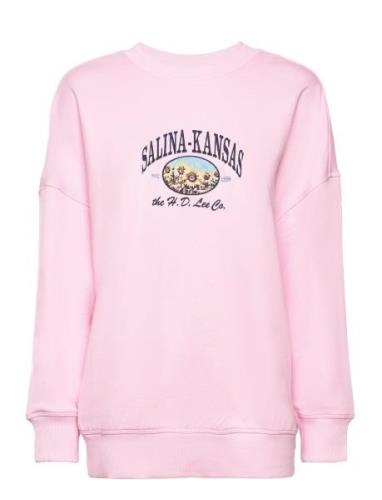 Seasonal Sws Tops Sweatshirts & Hoodies Sweatshirts Pink Lee Jeans