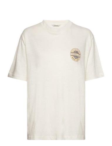 Kjerag Surf Tee Tops T-shirts & Tops Short-sleeved Cream HOLZWEILER