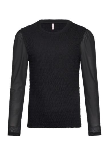 Kogalexa L/S Mesh Top Jrs Tops T-shirts Long-sleeved T-Skjorte Black K...