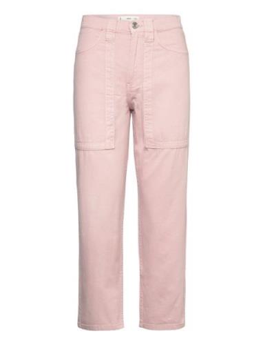 High-Waist Slouchy Jeans Bottoms Jeans Straight-regular Pink Mango