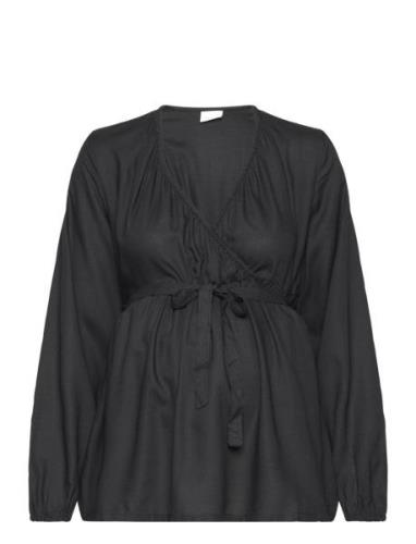 Mlmercy Tess L/S Wo Top 2F A. Tops Blouses Long-sleeved Black Mamalici...