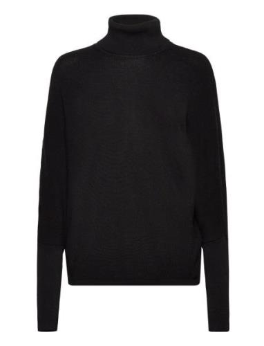 Women Sweaters Long Sleeve Tops Knitwear Turtleneck Black Esprit Casua...