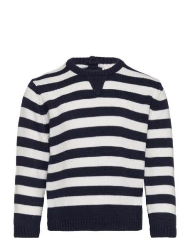 Striped Cotton Sweater Tops T-shirts Long-sleeved T-Skjorte Multi/patt...