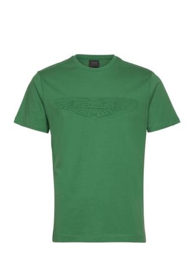 Am Emboss Tee Tops T-Kortærmet Skjorte Green Hackett London
