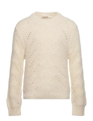 Tndiva Knit Pullover Tops Knitwear Pullovers Cream The New