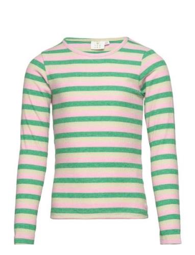 Tnhailee Rib L_S Tee Tops T-shirts Long-sleeved T-Skjorte Multi/patter...