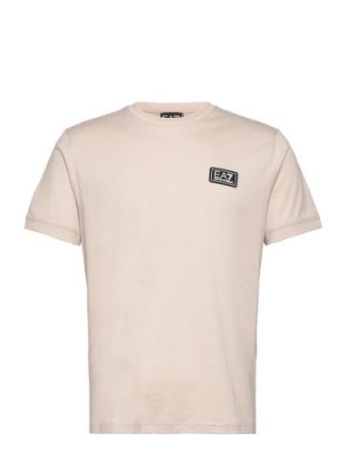 T-Shirts Tops T-Kortærmet Skjorte Beige EA7