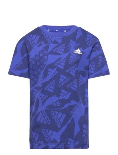 Lk Camlog Tee Sport T-Kortærmet Skjorte Blue Adidas Performance