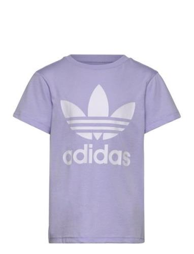 Trefoil Tee Sport T-Kortærmet Skjorte Purple Adidas Originals