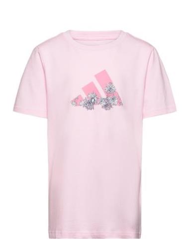 Girls Train Tee Sport T-Kortærmet Skjorte Pink Adidas Performance