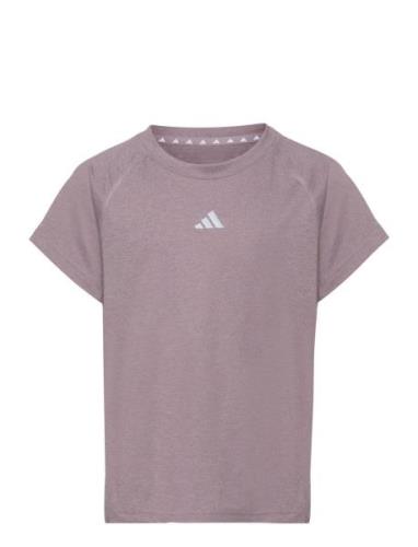 Jg Tee Lux Sport T-Kortærmet Skjorte Pink Adidas Performance