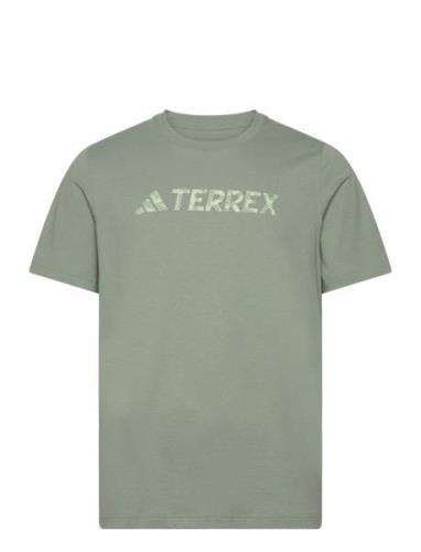Terrex Classic Logo T-Shirt Sport T-Kortærmet Skjorte Green Adidas Ter...