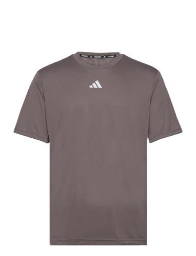 Hiit 3S Mes Tee Sport T-Kortærmet Skjorte Brown Adidas Performance