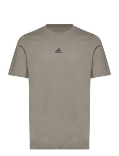 M Ss Tiro T 2 Sport T-Kortærmet Skjorte Khaki Green Adidas Sportswear