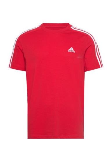 Essentials Single Jersey 3-Stripes T-Shirt Sport T-Kortærmet Skjorte R...