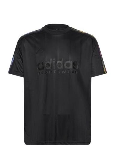M Tiro Tee Q2 Tops T-Kortærmet Skjorte Black Adidas Sportswear