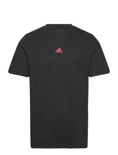 M Ss Tiro T 2 Sport T-Kortærmet Skjorte Black Adidas Sportswear