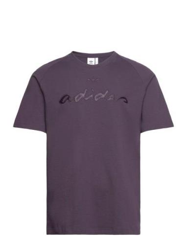 M Fash Grfx T Sport T-Kortærmet Skjorte Purple Adidas Originals