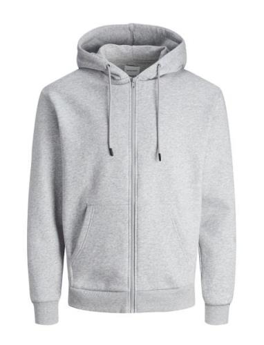 Jjebradley Sweat Zip Hood Noos Tops Sweatshirts & Hoodies Hoodies Grey...