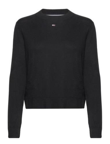 Tjw Essential Crew Neck Sweater Tops Knitwear Jumpers Black Tommy Jean...