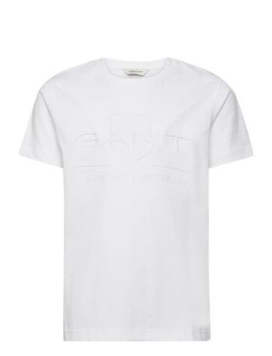 Tonal As Ss T-Shirt Tops T-Kortærmet Skjorte White GANT