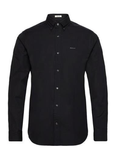 Reg Pinpoint Oxford Shirt Tops Shirts Casual Black GANT