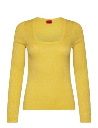 Sunessyn Tops Knitwear Jumpers Yellow HUGO