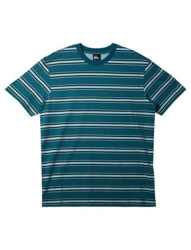Notice Mix Stripe Ss Sport T-Kortærmet Skjorte Blue Quiksilver