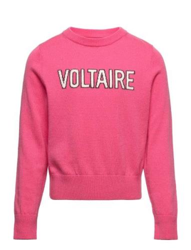 Pullover Tops Knitwear Pullovers Pink Zadig & Voltaire Kids