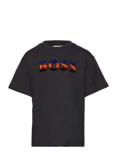 Short Sleeves Tee-Shirt Tops T-Kortærmet Skjorte Black BOSS