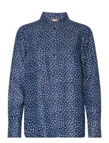 Nuvilna Shirt Tops Shirts Long-sleeved Blue Nümph