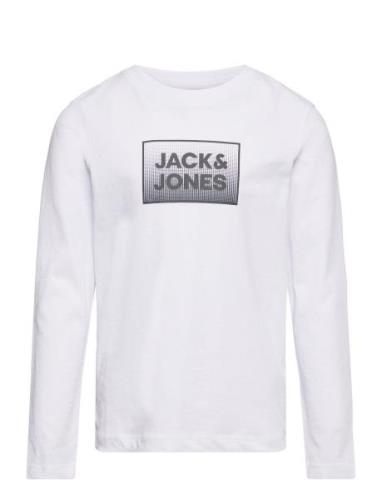 Jjsteel Tee Ls Jnr Tops T-shirts Long-sleeved T-Skjorte White Jack & J...