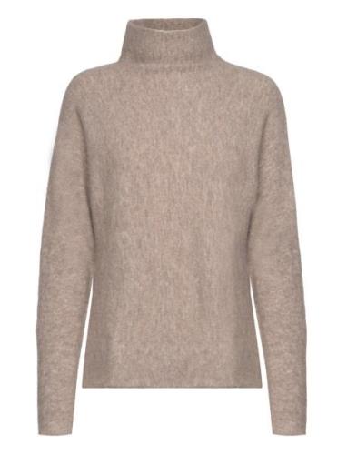 Luca Alpaca Sweater Tops Knitwear Turtleneck Beige Ella&il