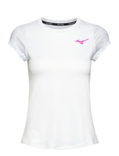 Charge Printed Tee  Tops T-shirts & Tops Short-sleeved White Mizuno